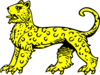 Gold Leopard Symbol Clip Art